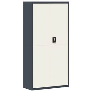 vidaXL File Cabinet Filing Cabinet Storage Unit Anthracite and White Steel