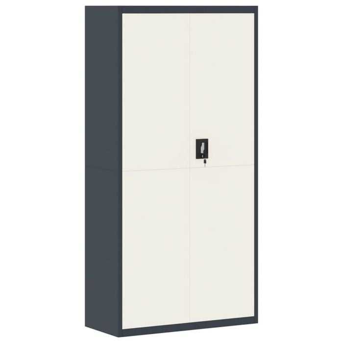 vidaXL File Cabinet Filing Cabinet Storage Unit Anthracite and White Steel
