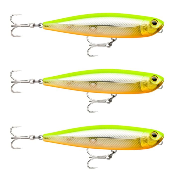 3x Rapala 11cm Precision Xtreme Pencil Saltwater Fishing Lures - Flake Hot