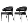Dining Chairs Black x2