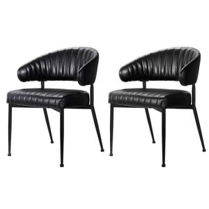 Dining Chairs Black x2