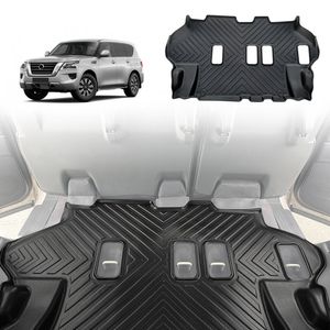 AUSGO Third Row Floor Mat for Nissan Patrol Y62 2012-Onwards Car Liner Mat