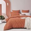 Gioia Casa Vintage Washed Cotton Double Bed Quilt Cover Set - Brick