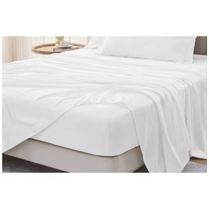 Grosvenor House 500TC Egyptian Cotton Flat Bed Sheet Only Queen White