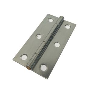 Zenith 64mm Zinc Plated Fixed Pin Narrow Butt Hinge