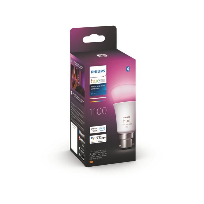 Philips Hue A60 B22 LED 1100Lm Colour 11W Smart Globe