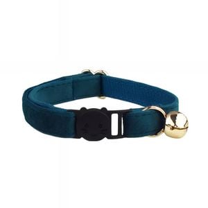 Anypet Small Cat Collar Navy Blue with Bell and Durable Safety Buckle