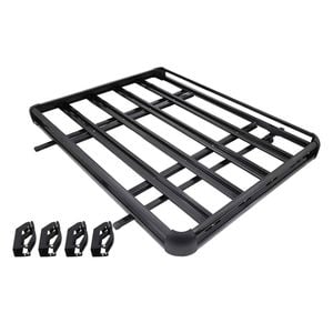 Bargene 1.4M Aluminium Alloy Car 4WD 4x4 Roof Rack Basket Cargo Luggage Carrier Box Bar Black