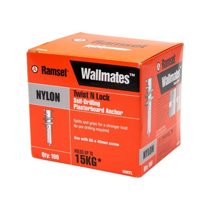 Ramset Twist N Lock Wallmate - 100 Pack