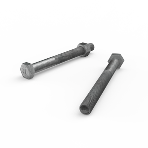 ZENITH M12 x 120mm Hot Dip Galvanised Hex Head Bolts and Nuts - Each