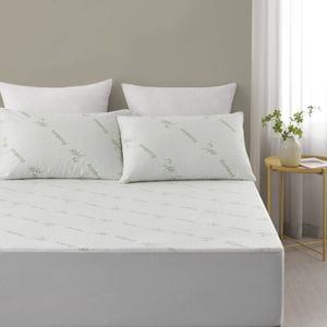 Dreamaker Bamboo Knitted Waterproof Mattress Protector - Double Bed
