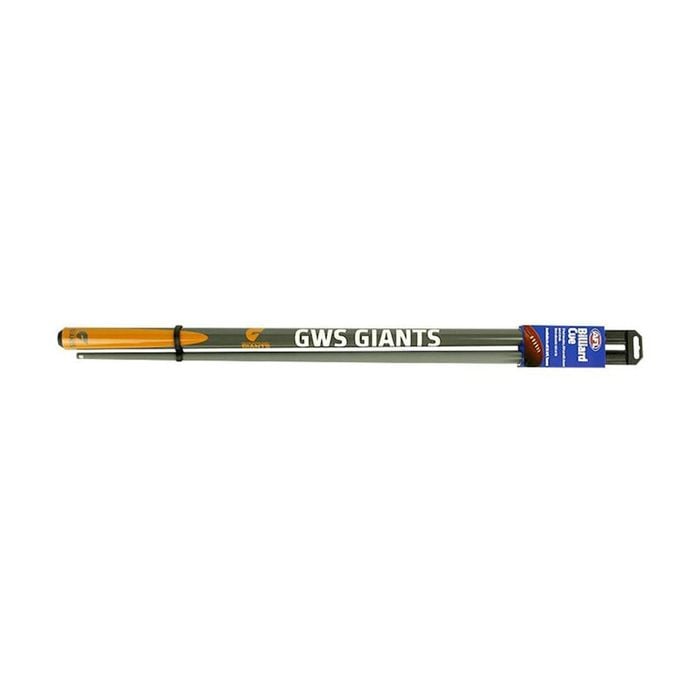 AFL 2-Piece Cue GWS Giants Ash Shaft 10mm Elkmaster Tip Billiards/Pool
