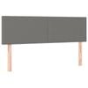 vidaXL LED Headboard Bed Header Bedroom Furniture Dark Grey 144 cm Fabric Double