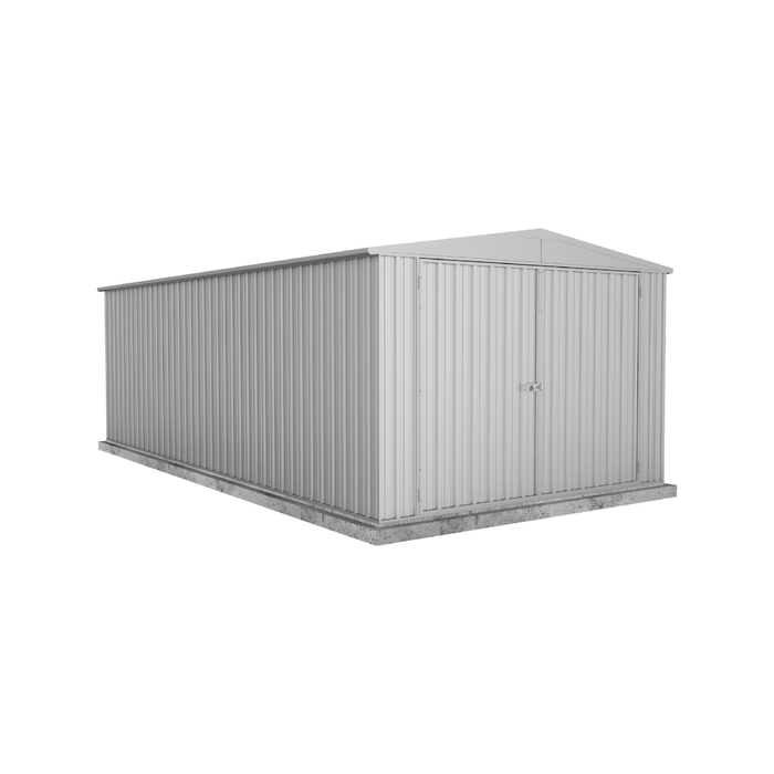 Absco Sheds 3.0 x 5.96 x 2.06m Zincalume Utility Three Door Garden Shed