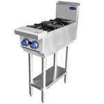 Cookrite Natural Gas 2 Burner Cooktop With Stand