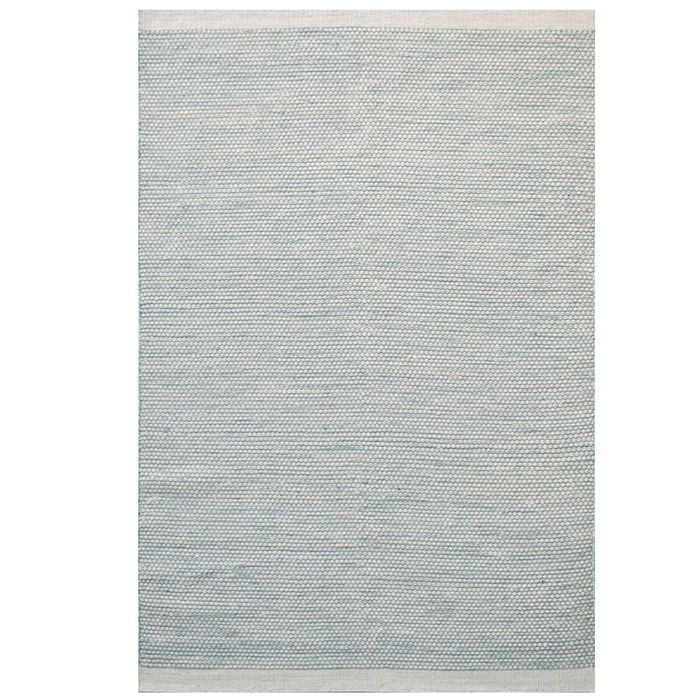 Handwoven Boondi Wool Rug-Ivory/Aqua-190x280cm
