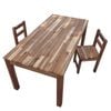 Acacia Rectangular Table  120 cm long and  2  children's stackable  Chairs