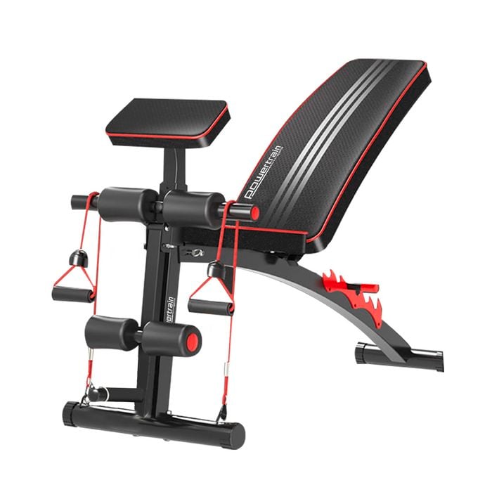 PowerTrain Adjustable Incline Decline Flat Home Gym Bench