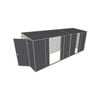 Build-a-Shed 1.5 x 5.2 x 2m Double and Single Sliding Side Door Skillion Shed - Grey