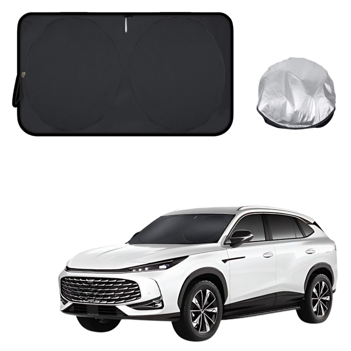 Front Windscreen Sun Shade for MG HS 2018 - 2024 (SAS23) - Standard 150 x 85 cm - Black