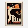 Galrie Stella Sütöpor Vintage Advertising Poster Art Print, Wood Frame, 50 x 70cm (20 x 28inch)