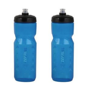 2PK Zefal Sense Soft 80 Bike Water Bottle 800ml - Translucent Blue