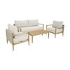 Allora 2.5+1+1 Timber And Rope Lounge Setting With Coffee Table