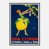 Galrie Vintage SpaCitron Lemon Drink Poster Art by Géo French Advertisement, Black Frame, 70 x 100cm (28 x 40inch)