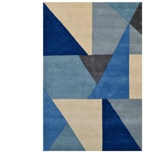 Prism Modern Handmade Wool Rug - 6233 - Blue - 160x230cm