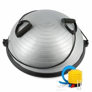 Fitness Master Yoga Wave Speed Bosu Ball Semicircular Balance Thickened Beam Grey