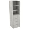 Lugna 2048 x 600 x 580mm Mist 2 Shelf 4 Drawer Storage Cabinet