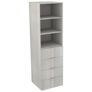 Lugna 2048 x 600 x 580mm Mist 2 Shelf 4 Drawer Storage Cabinet