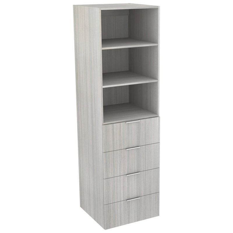 Lugna 2048 x 600 x 580mm Mist 2 Shelf 4 Drawer Storage Cabinet