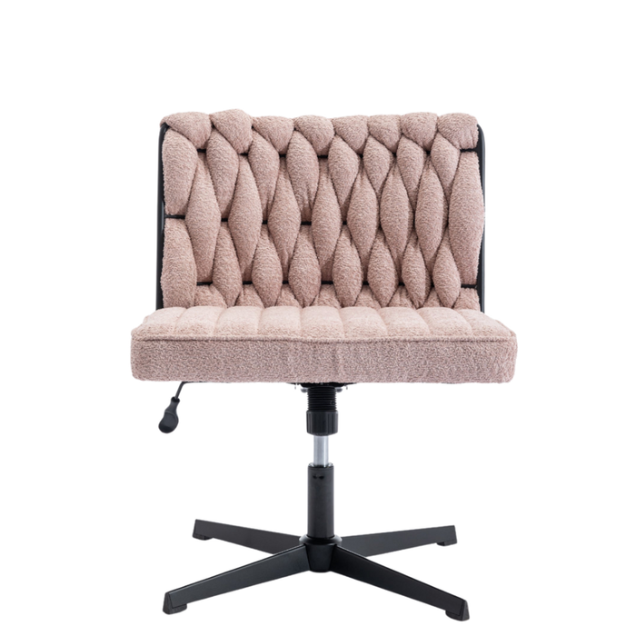 Maestro Furniture Koda Teddy Fabric Vanity Swivel Home Office Task Working Computer Chair Pink