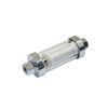 Inline Petrol Fuel Filter 3/8" Inlet Outlet Barb Chrome & Glass