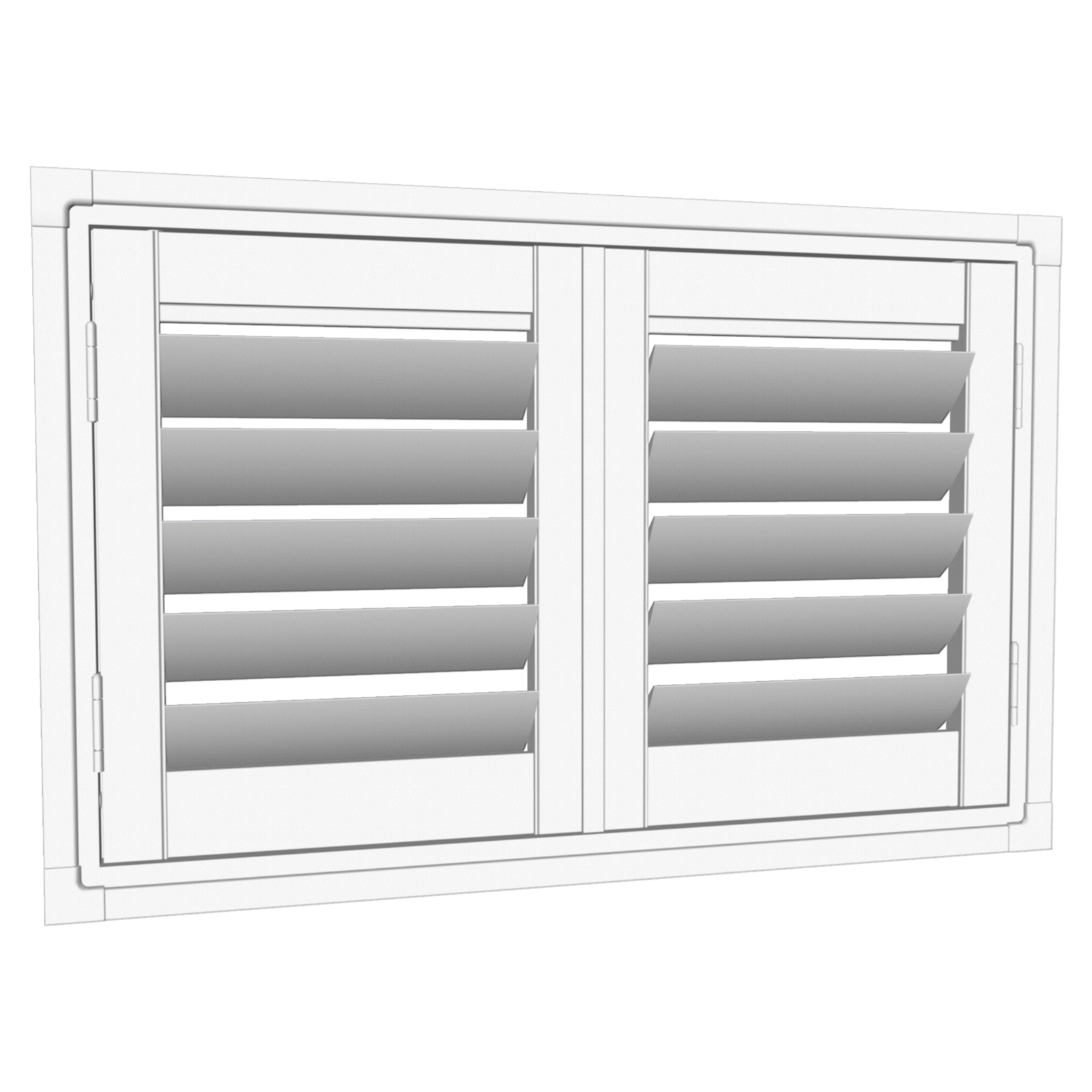EasyAS 910 x 600mm White Adjustable Plantation Shutter
