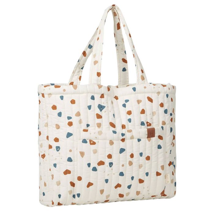 Fabelab Quilted 100% Organic Cotton Weekender Tote Bag 60cm Terrazzo