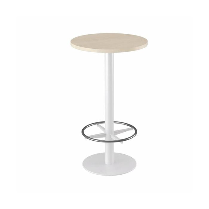 Olg Disc Bar Leaner White Frame Nordic Maple Top 600mm Diameter