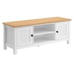 Sarantino Gio TV Stand - White/Natural