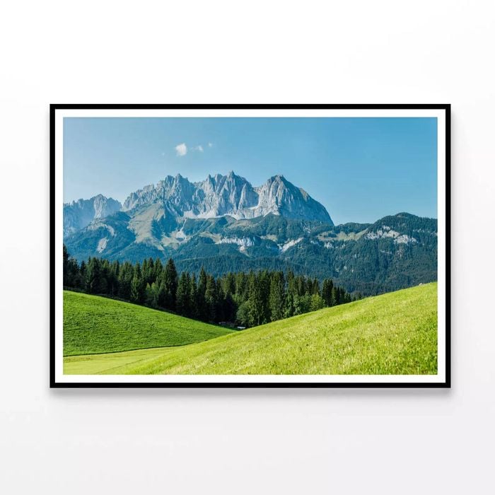 Meadows Scenery with Mountains  Print 100% Australian Made 120x90cm  (Poster)