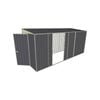Build-a-Shed 1.5 x 4.5 x 2m Double Sliding Side Door Skillion Shed - Grey