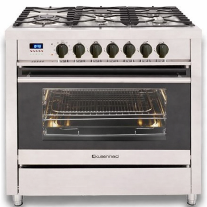 Kleenmaid 90cm Stainless Steel Freestanding Dual Fuel Oven 