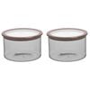 2PK Ecology Store Round 2.9L Glass Barrel/Canister 20.8cm - Clear Lid