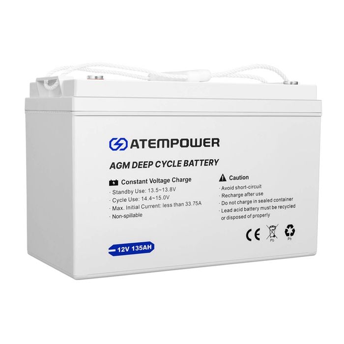 135AH 12V AGM Battery AMP Lead Acid SLA Deep Cycle Battery Dual Solar Power