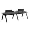 Modern Office Furniture Dolan 4 Seater Workstation 2.8mx1.2mx0.75m - Black