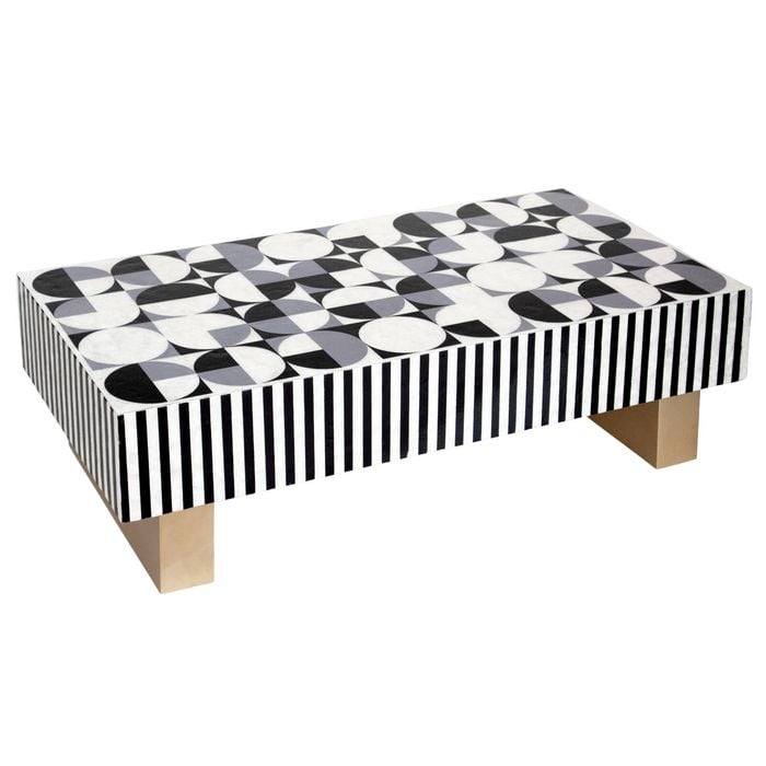 Mother Of Pearl Hand Inlay Spectrum Coffee Table