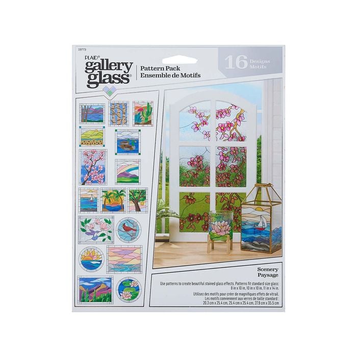Plaid Gallery Glass Pattern Pack Scenery - 16 Pack