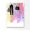 Fashion Women with Fancy Handbags Print 100% Australian Made 100x150cm (Stretched Canvas)