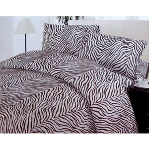 Luna Polyester Cotton Zebra Quilt Cover Set Double