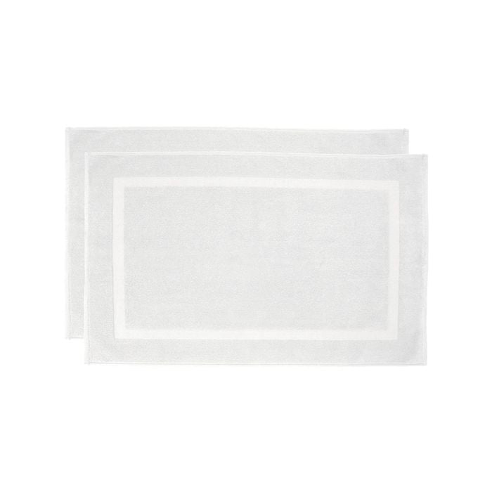 Chateau 2pack Bath Mat 50x75cm White